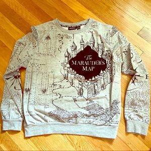 Marauders Map sweatshirt, Harry Potter, size 8